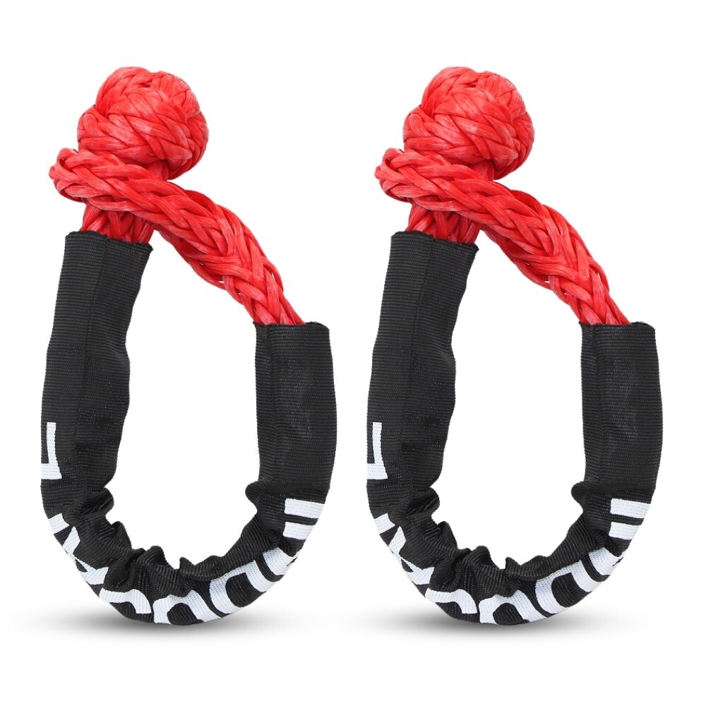 2 Pack  1/2 x 22 Inch  56,000,lbs Soft Shackle Synthetic Rope  for ATV UTV 4X4