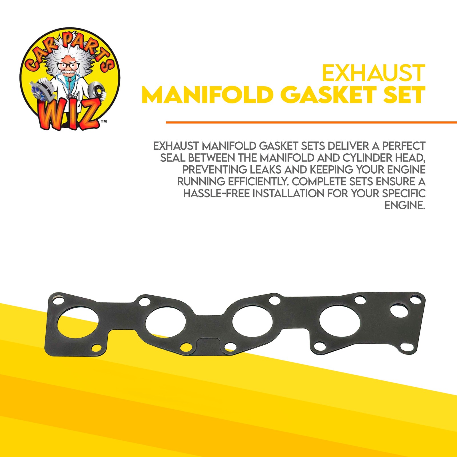 Engine Exhaust Manifold Gasket Fits 11-20 Ford Lincoln 3.5L-3.7L DOHC