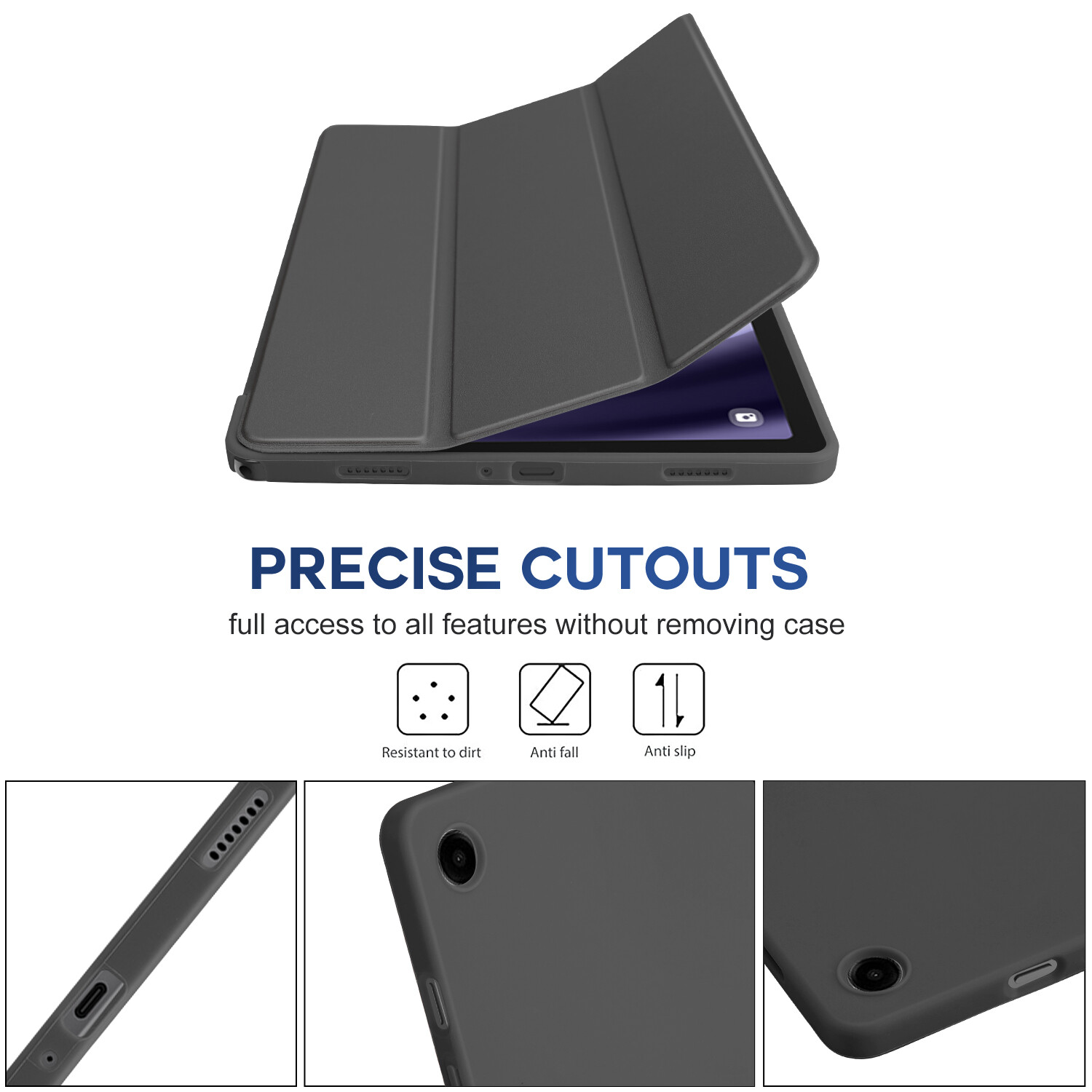 For Samsung Galaxy Tab A9+ 11" 2023 Case – Leather Stand Cover/ Screen Protector