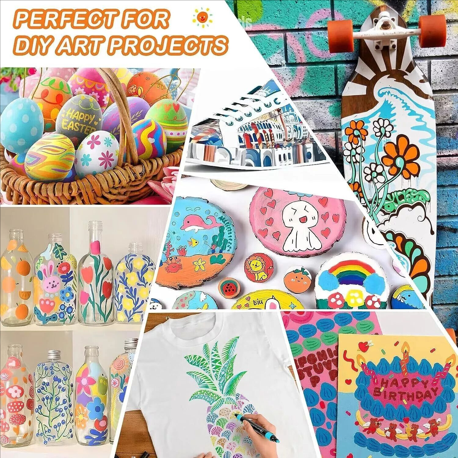 12/36 Acrylic DC marker pen Permanent Paint Water-Based Art Multifunction DIYpen