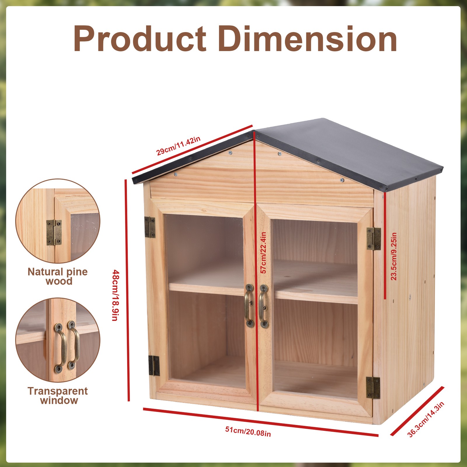 Outdoor Library Outdoor Book Box Storage Wooden Cabinet Little Literature Box