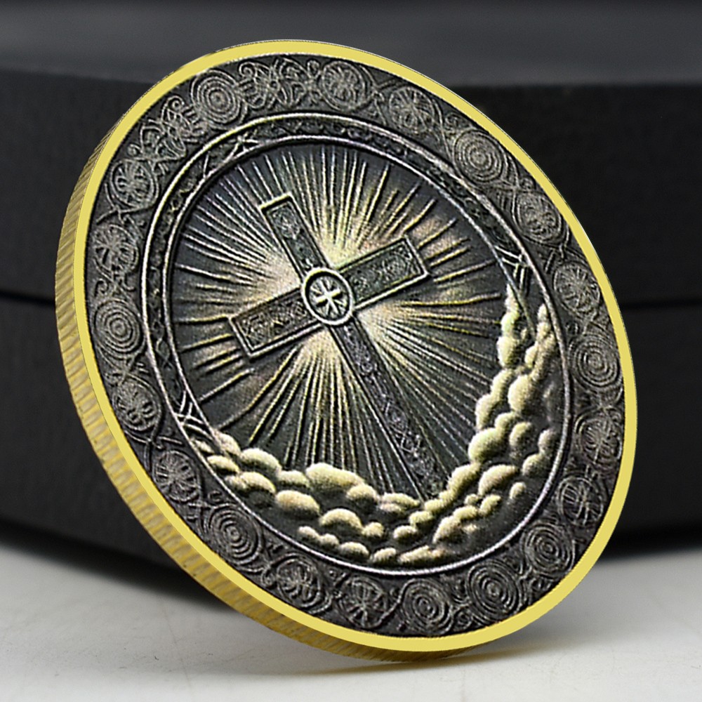 Jesus Christ Cross Coin “It's Not Religion, It's A Relationship” Golden Medal