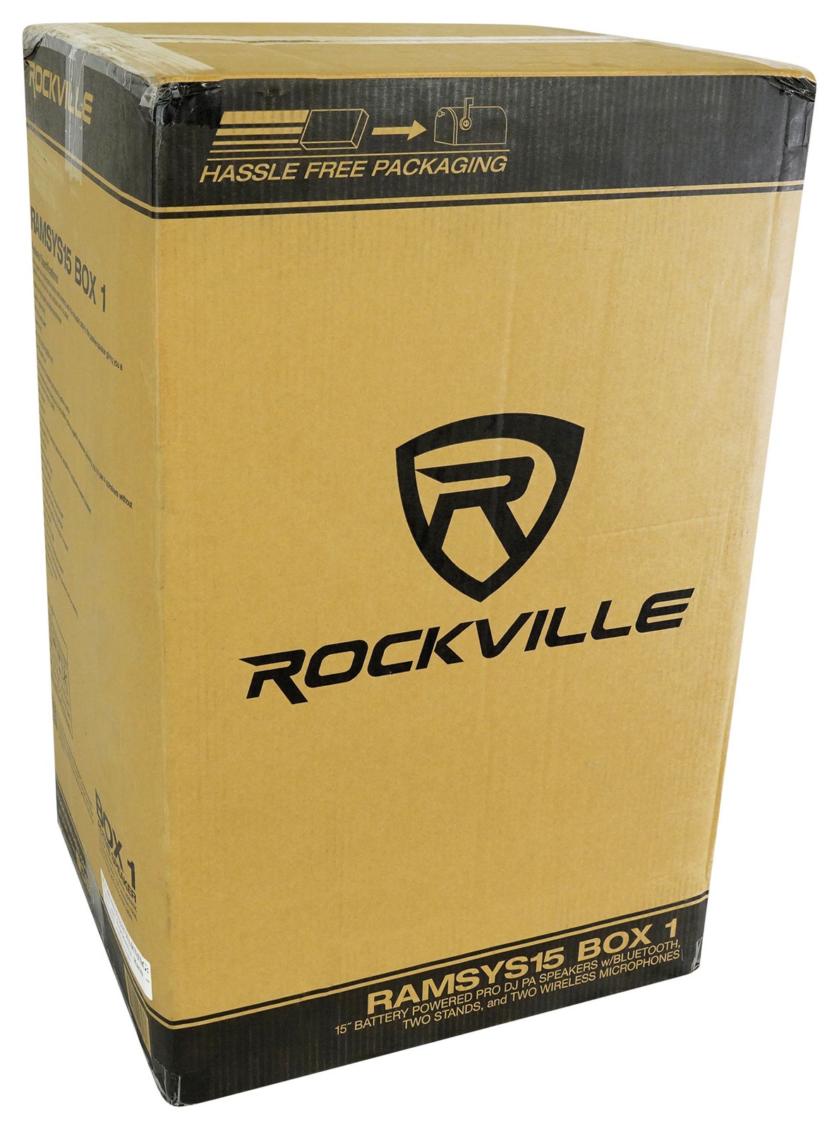 Rockville 15" Rechargeable Battery Powered PA Speaker System, (2) Wireless Micro
