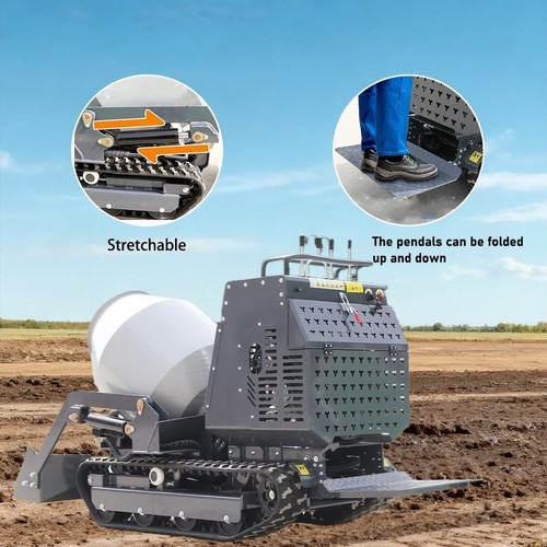 13.5HP Driven Crawler Type Mini Concrete Mixer Truck with B&S Gasoline Engine