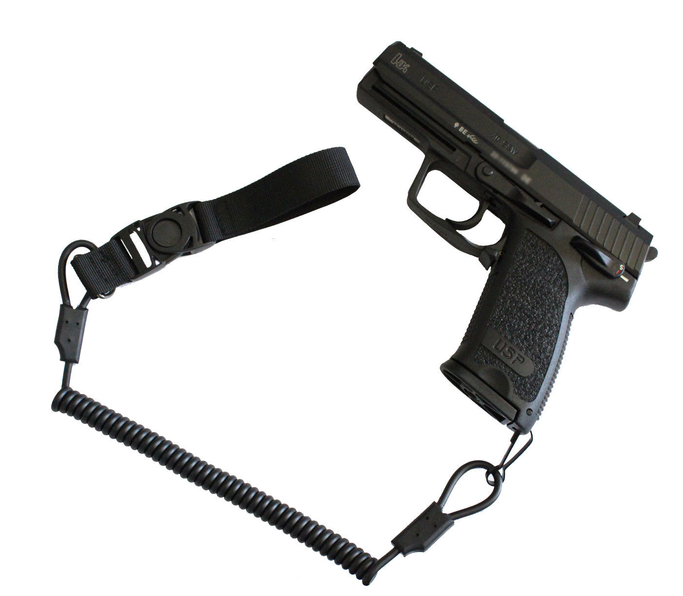 Tactical Scorpion Gear Handgun Pistol Safety Lanyard - Black