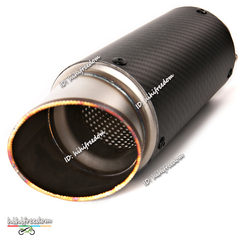 Full Set Exhaust Front Mid Pipe Carbon Muffler For Suzuki GSXR 600 750 2006-2007