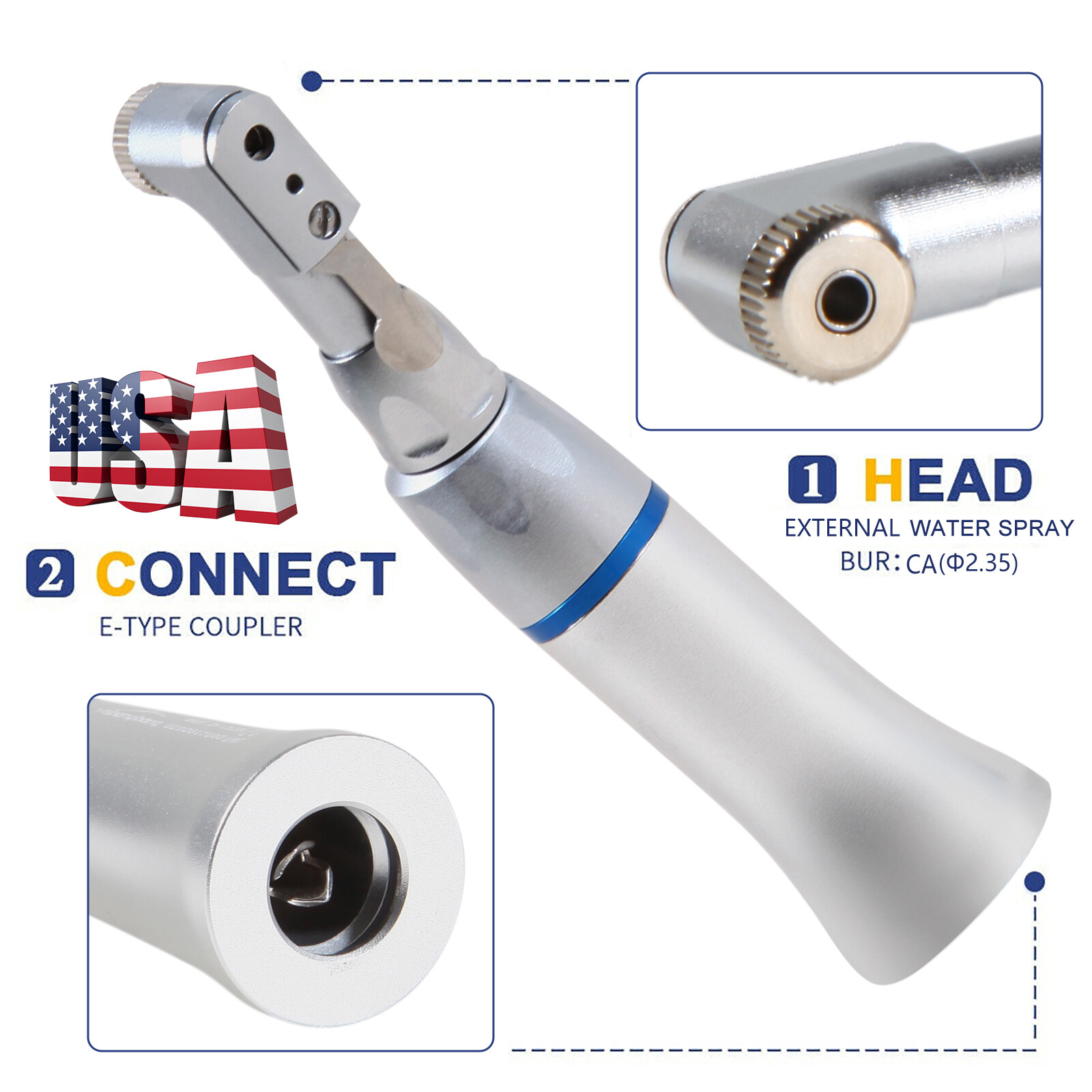 Dental Lab Marathon Electric Micromotor Contra Angle/Straight Handpiece Drill N3