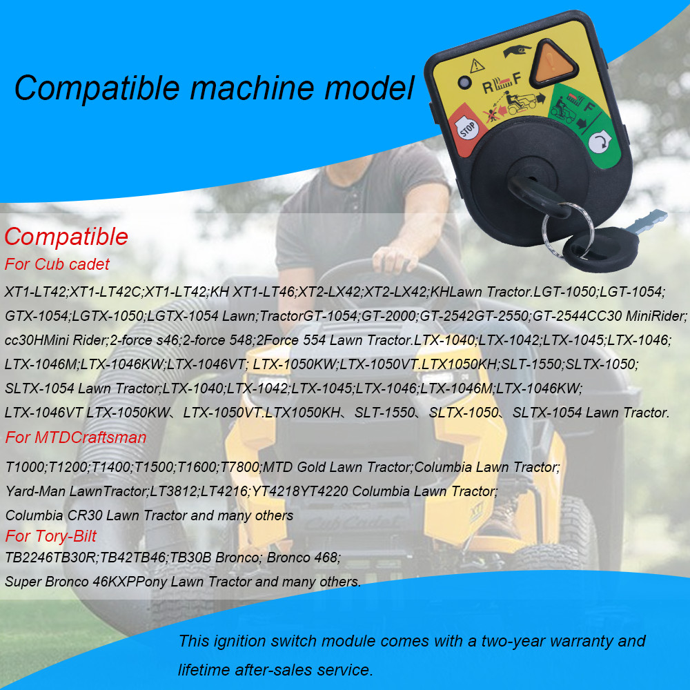 Ignition Switch w/Key 725-04227 925-06119 725-04227A 925-04227 for MTD Cub Cadet