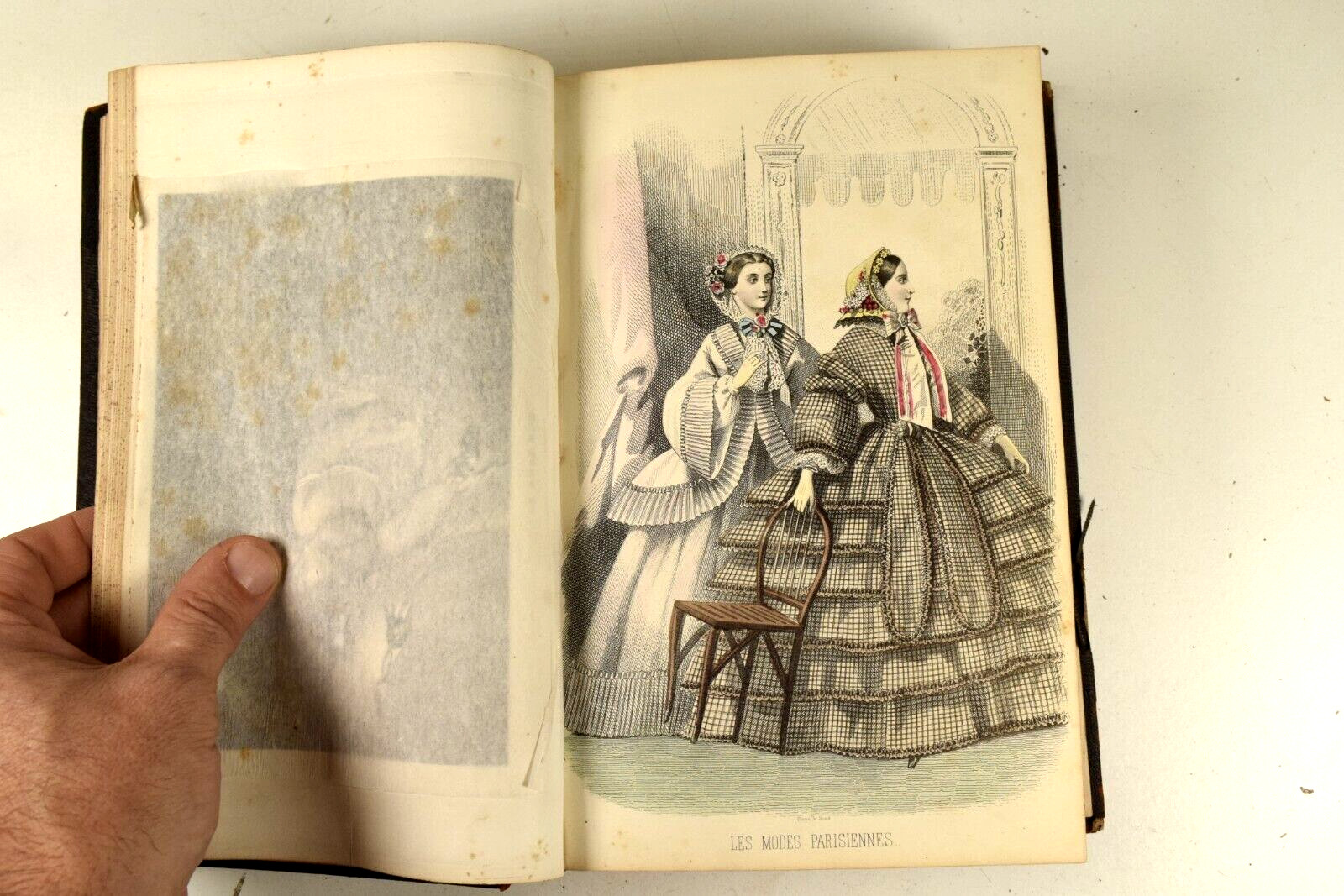 1859 Bound Peterson's Magazine Full Year w/ Hand Colored Engravings Sheet Music