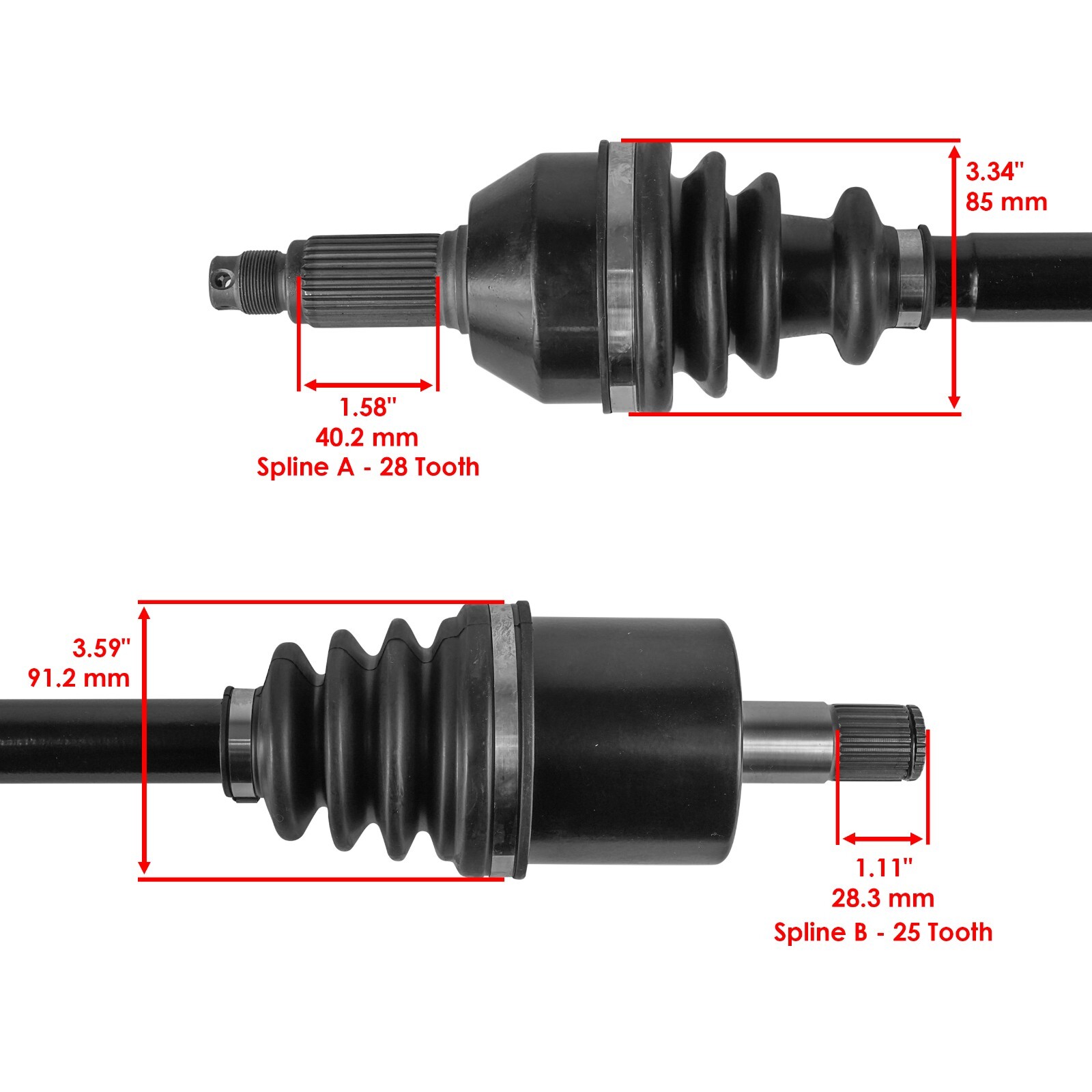 44250-HL4-F01 Front CV Axle For Honda Pioneer 1000 1000-5 2017-2021 Left/Right