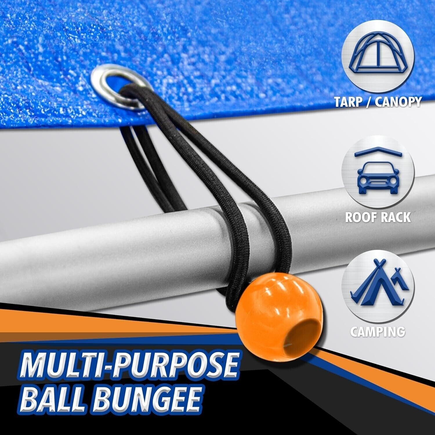 Cartman 32 Piece Bungee Cords Assortment Jar