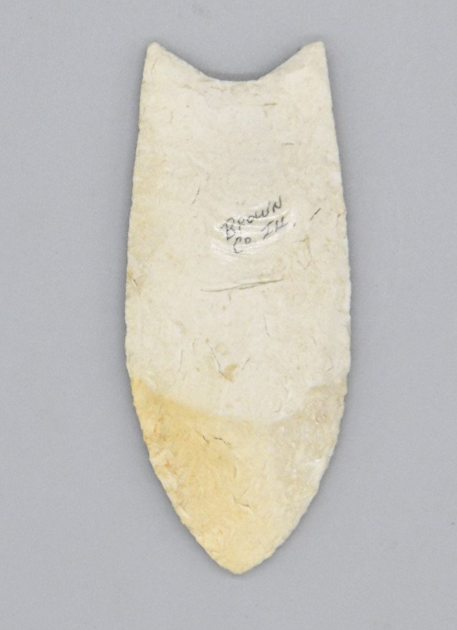 Clovis Point White Mint Condition 3" Long 1.5" Wide Brown County, Illinois