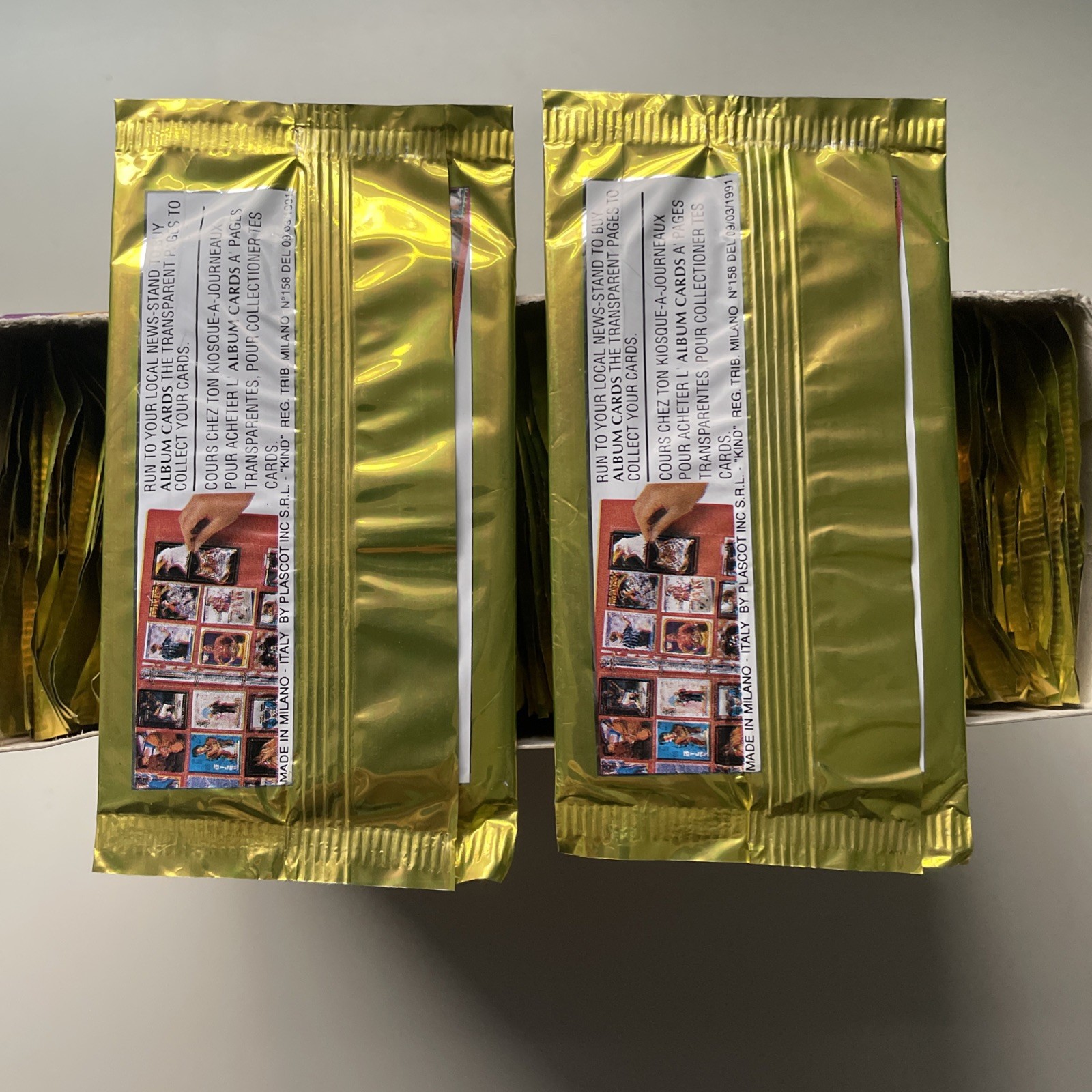 Sgorbions Italian Garbage Pail Kids Scratch N Stink packs lot of 2 greeting card