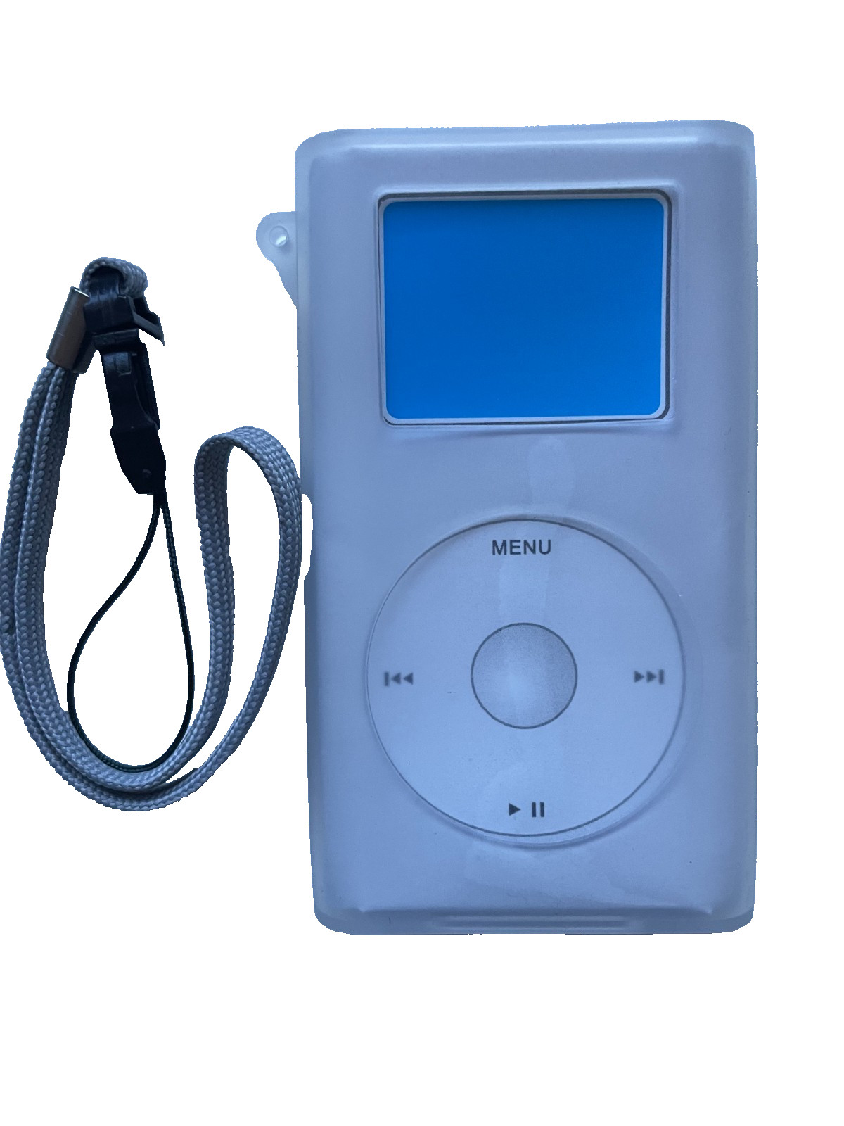 Apple iPod Mini 1st 2nd Generation White Silicone Case w' strap -SET OF 2