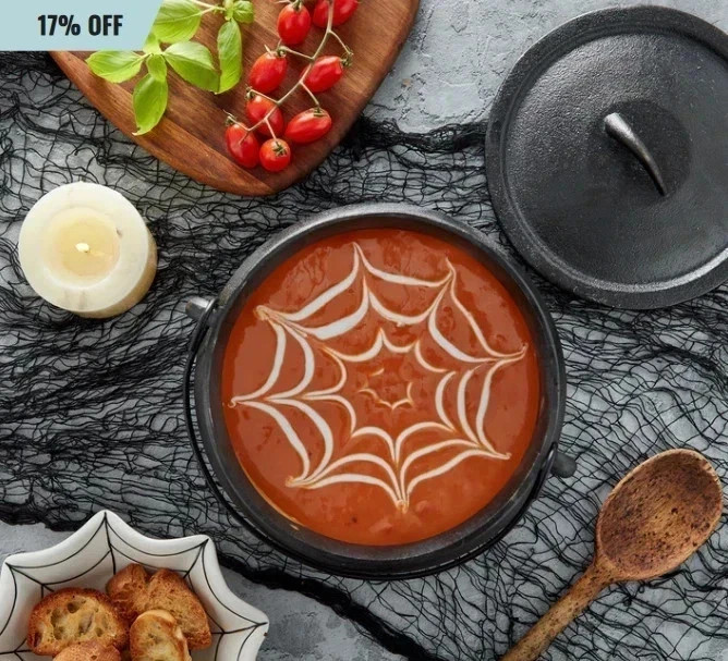 ✅ 4-Quart Cast Iron Cauldron Pot w/ Handle Pre-Seasoned Black Cooking Cauldron ✅