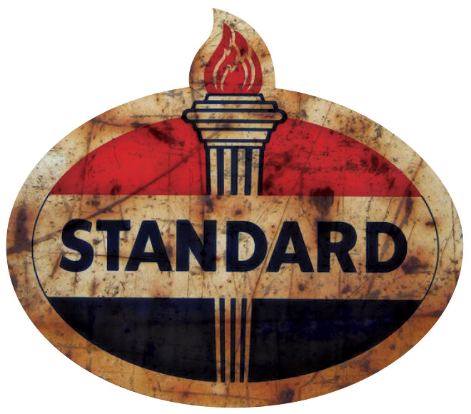 Standard Oil Co Rusty Vintage look distressed Vinyl Decal Sticker 3.5" - 2for1