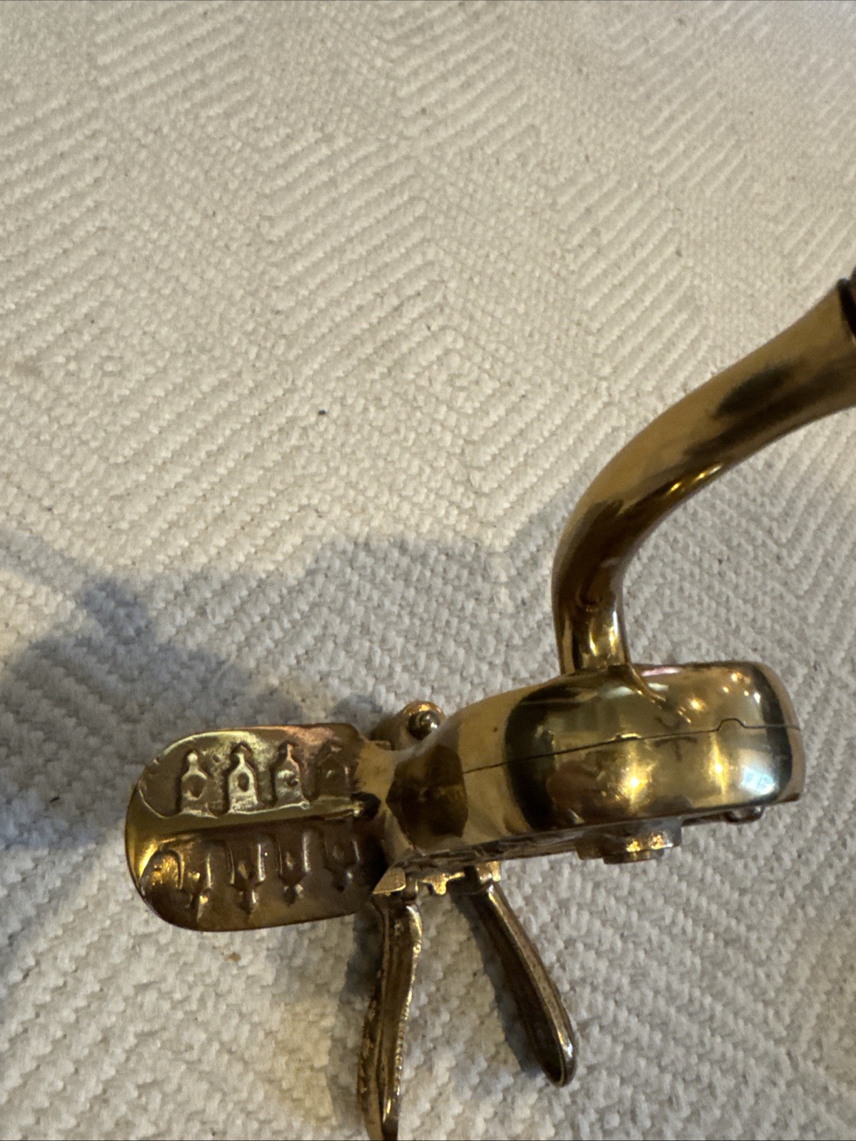 Antique French Bronze Vintner Wine Bottle Cork Corkscrew Cherubs EXCELLENT COND