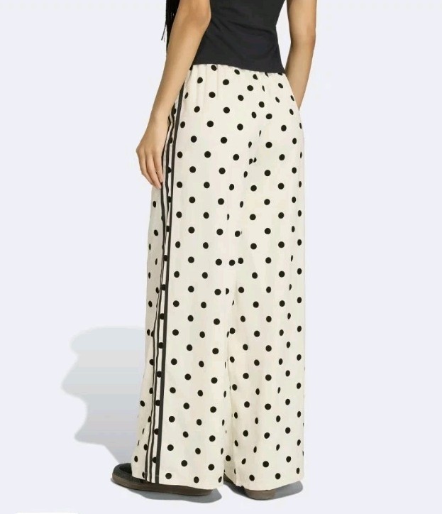 Adidas SATIN POLKA DOTS WIDE LEG PANTS S Small New Nwt