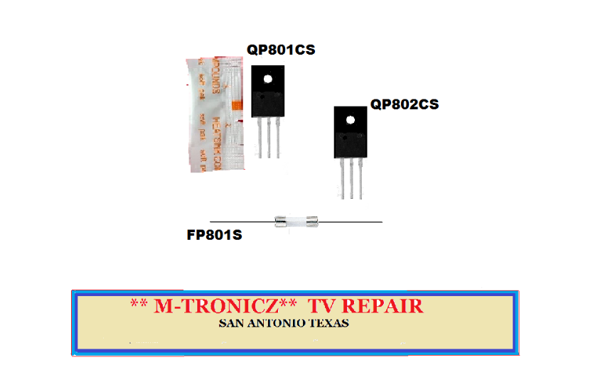 SAMSUNG POWER SUPPLY BN44-00874F MOSFETS+ FUSE +COMPUND