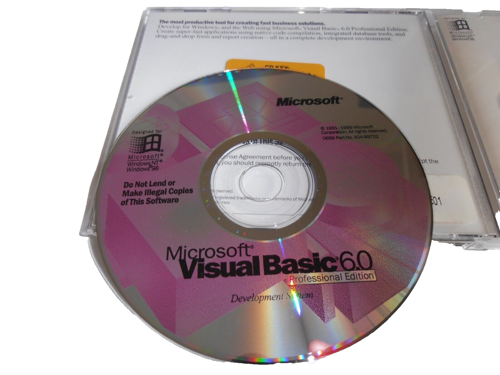 Microsoft Visual Basic 6.0 Professional 6 PRO FULLVER Works n Windows 95 ~ 11 #1