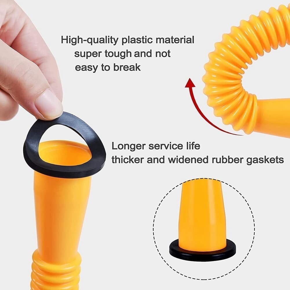 Replacement Gas Can Spout Nozzle Vent Kit for Plastic Gas Cans Old Style Cap