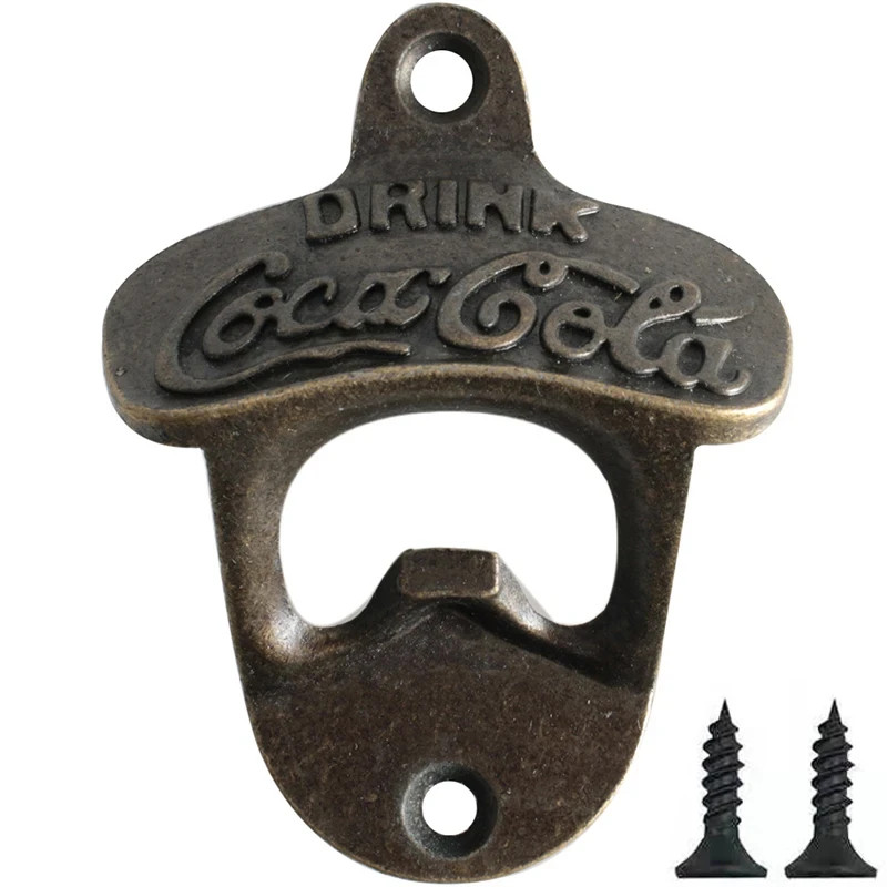 Coca Cola Soda Bottle Opener Wall Mounted Vintage Retro Beer Opener RAA