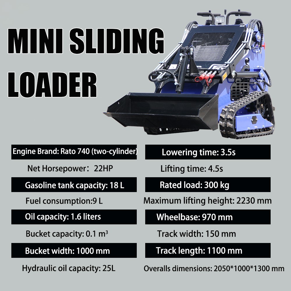 Brand New 22HP Mini Skid Steer Loader Track Loader Rato Engine USA Stock PICK UP