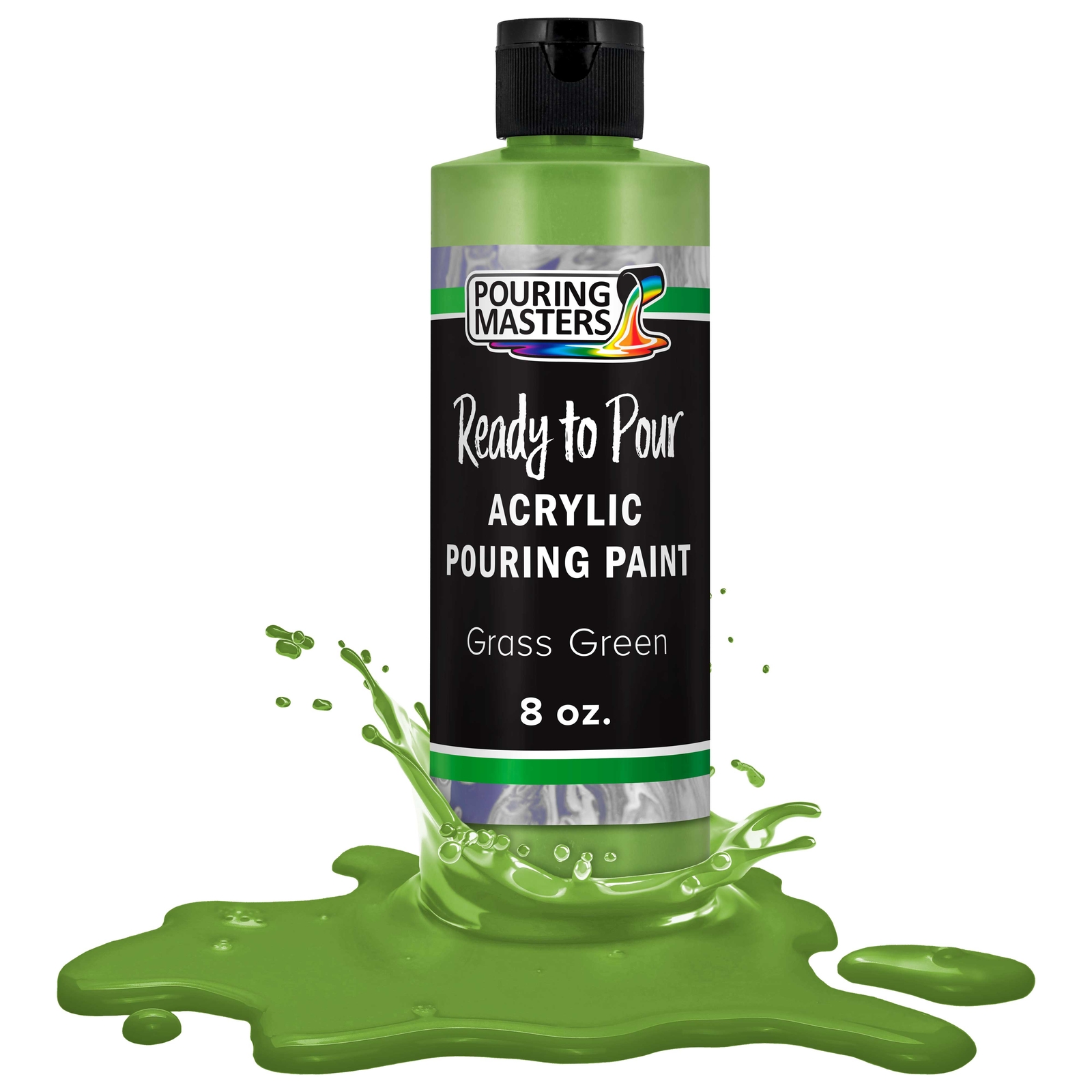 Pouring Masters Grass Green 8-Ounce Bottle of Water-Based Acrylic Pouring Paint