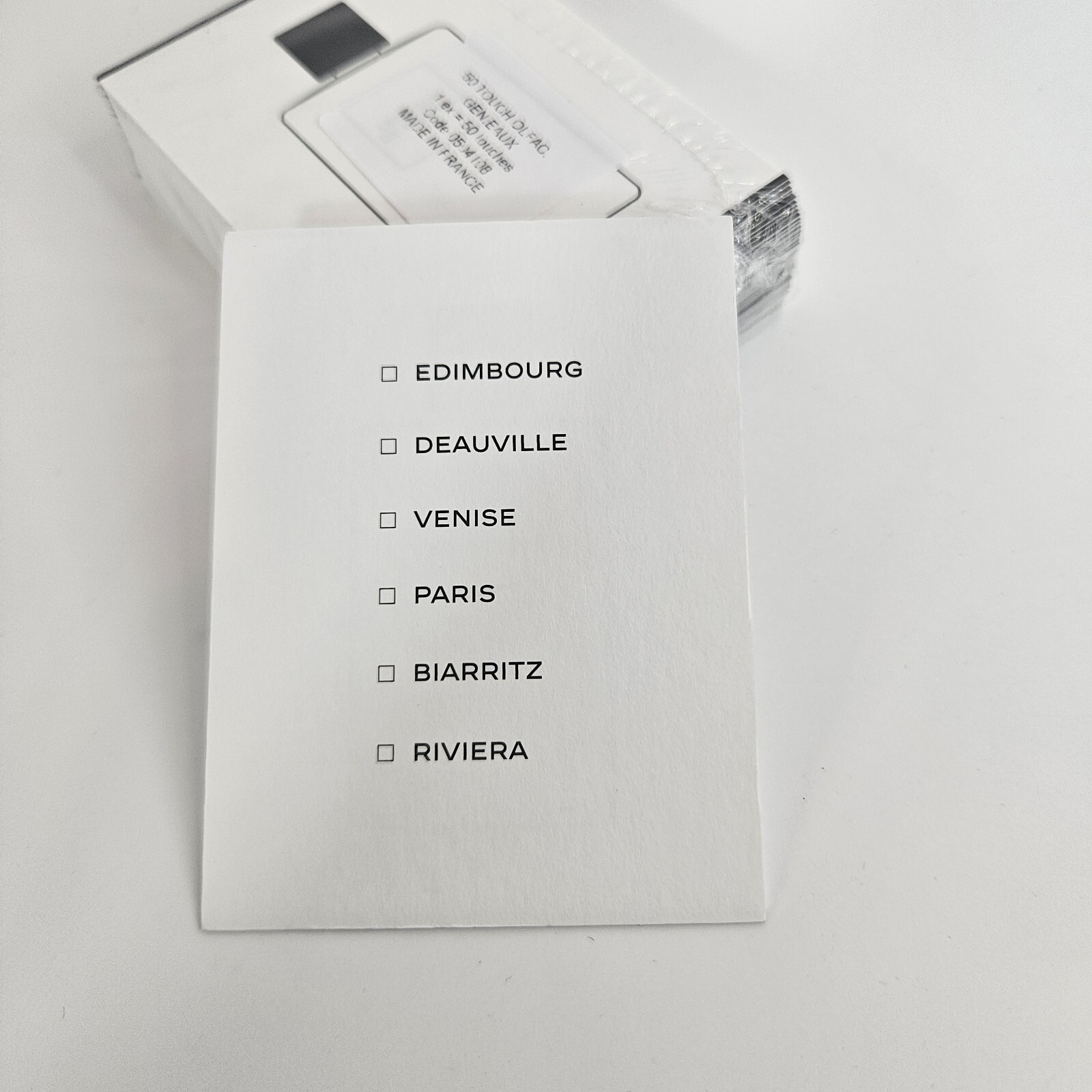 Chanel Perfume Paper Blotter Cards Les Eaux De Chanel Pack Of 50