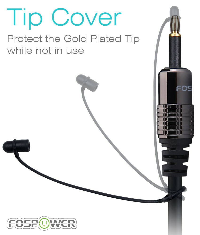 FosPower 3 6 10 FT Toslink to Mini SPDIF Fiber Optic Digital Optical Audio Cable