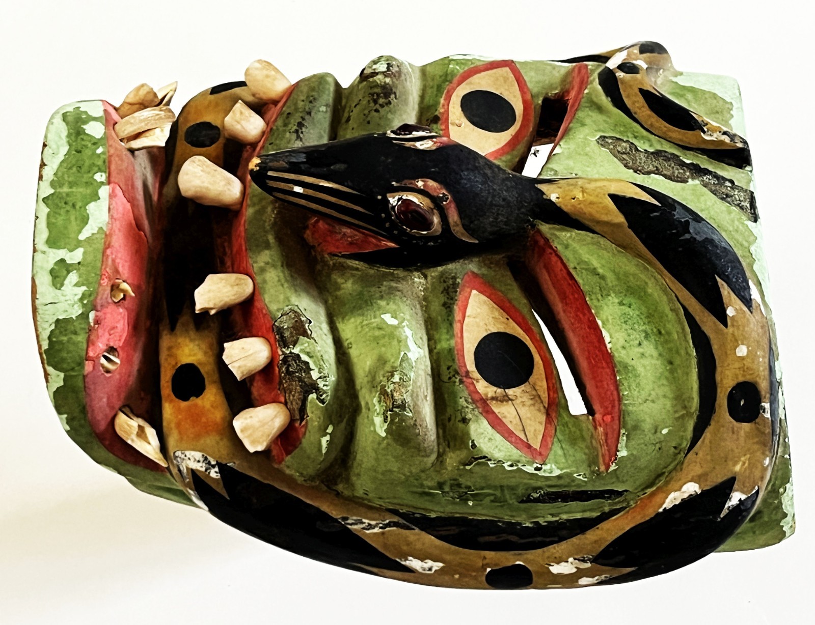 VTG VICTORIANO SALGADO URUAPAN MICHOACAN FECUNDIDAD DIABLO SNAKE WOOD MAQUE MASK