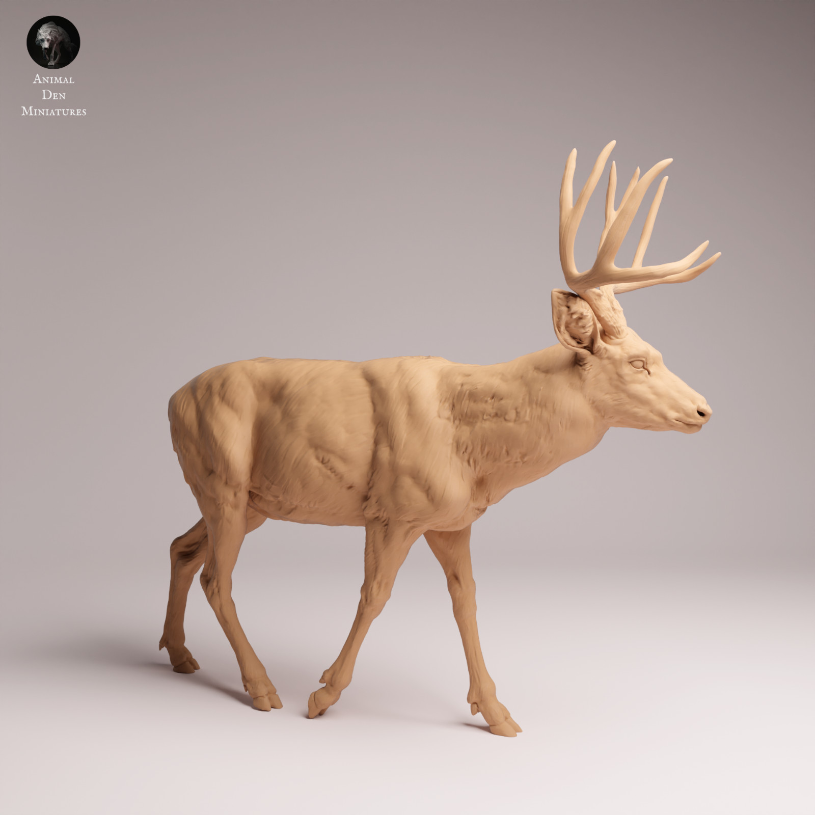 Mule Deer Resin 3D Print Model Railroad Diorama Animal Den Unpainted Miniature