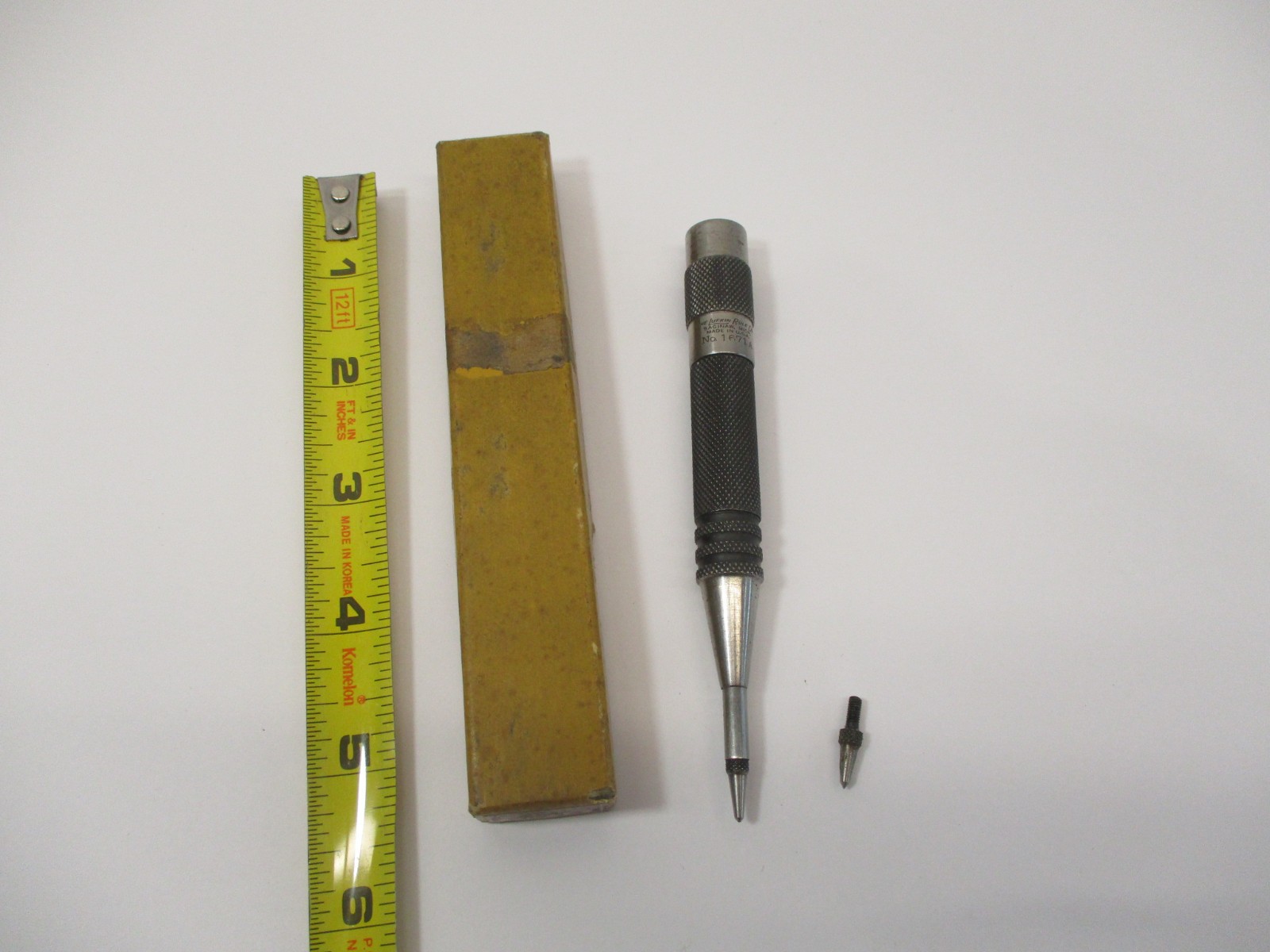 LUFKIN # 1671A Automatic Center Punch 1671 w/ OEM Box 2nd Tip in EC