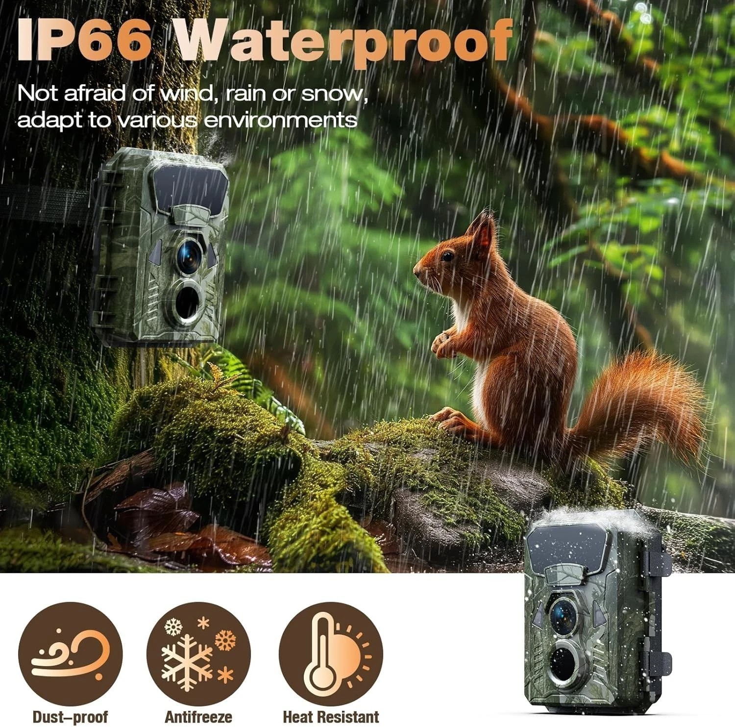 4 Pack Campark Mini 48MP Game Trail Deer Camera 4K Wildlife Hunting Game Cam