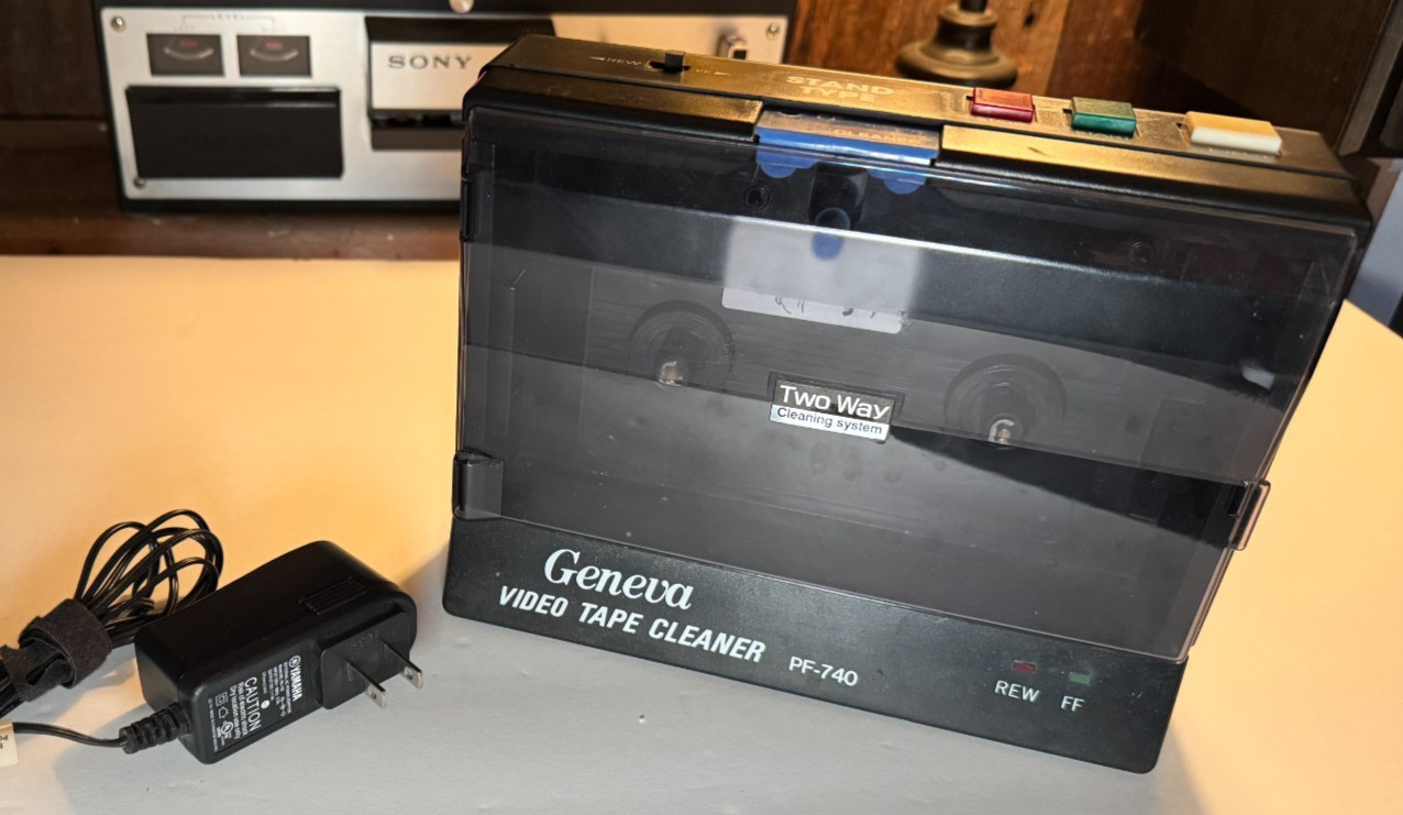 Vintage Geneva VHS Video Tape Cleaner Model PF740 PF7401 Tested