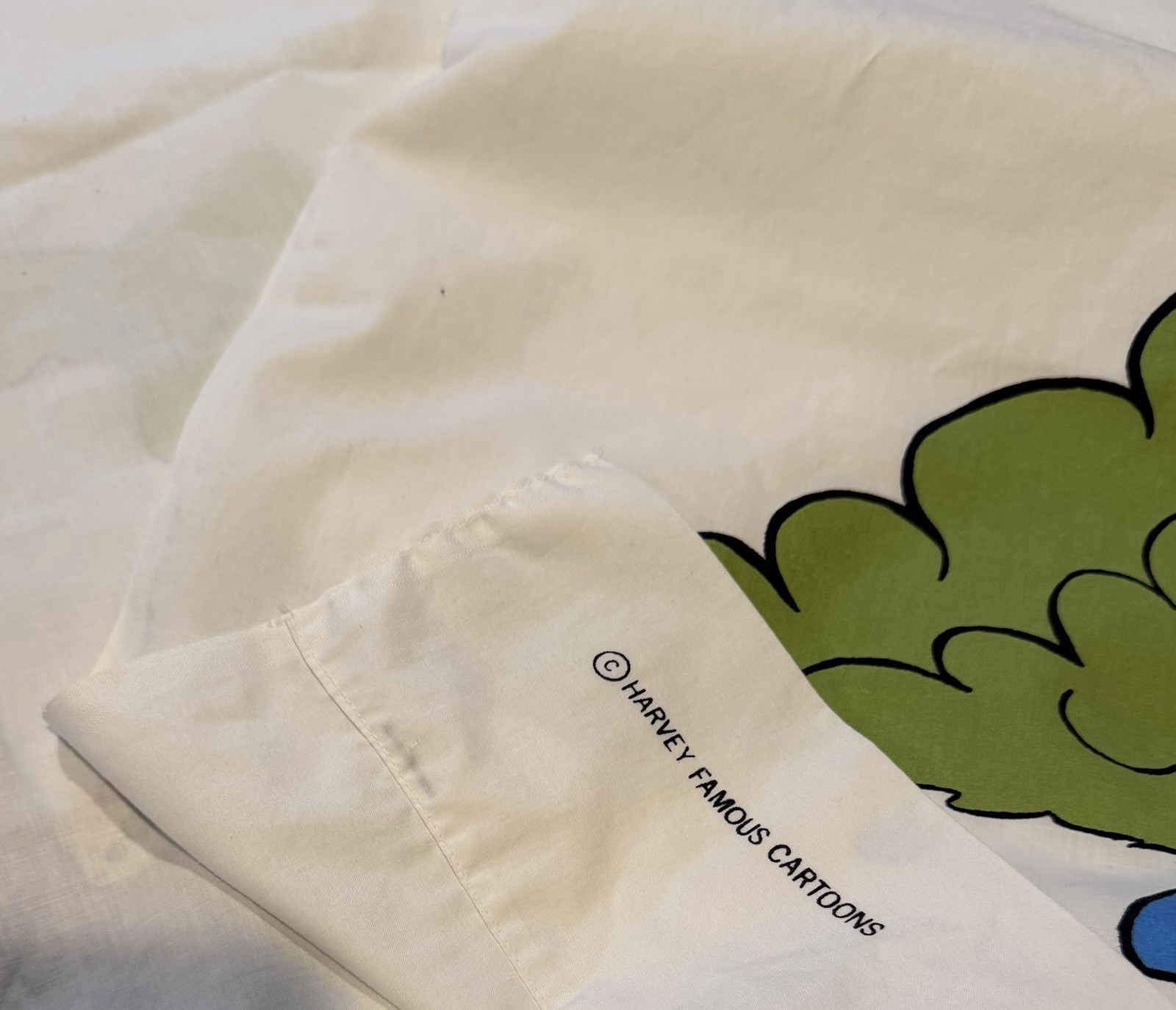 Vtg 70s Casper The Friendly Ghost Twin Flat Sheet Wendy Witch + Ghostly Trio