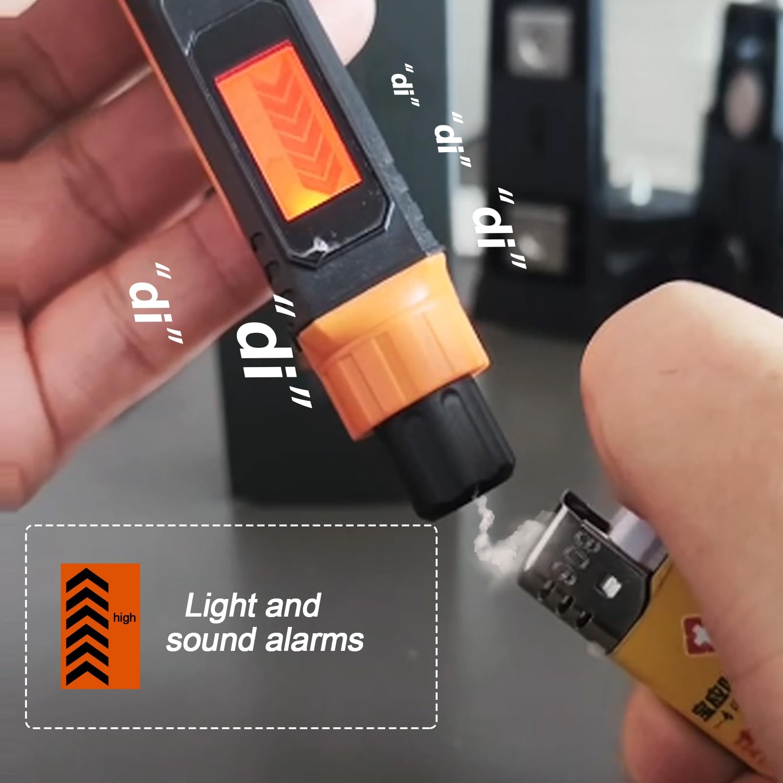 Natural Gas Leak Detector, Portable Gas Sniffer with Audible & Visual Alarm, ...