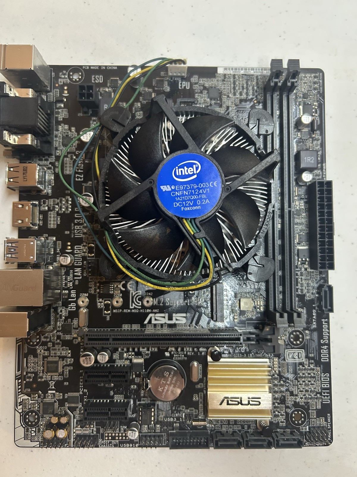 ASUS H110M-A/M.2 Motherboard + Intel Core I5-7400 CPU Bundle - TESTED NO RAM
