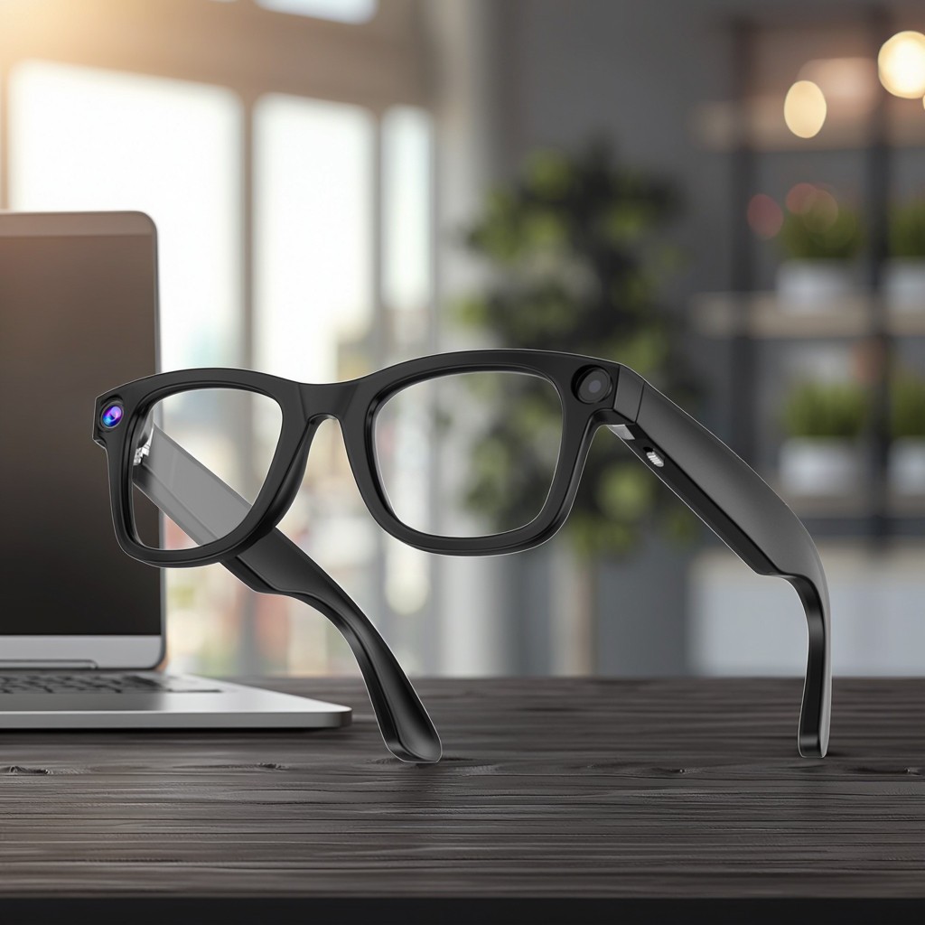 4k Smart AI Glasses for Men, Women, 8 MP Camera, Open-Ear Speakers, 1080p HD