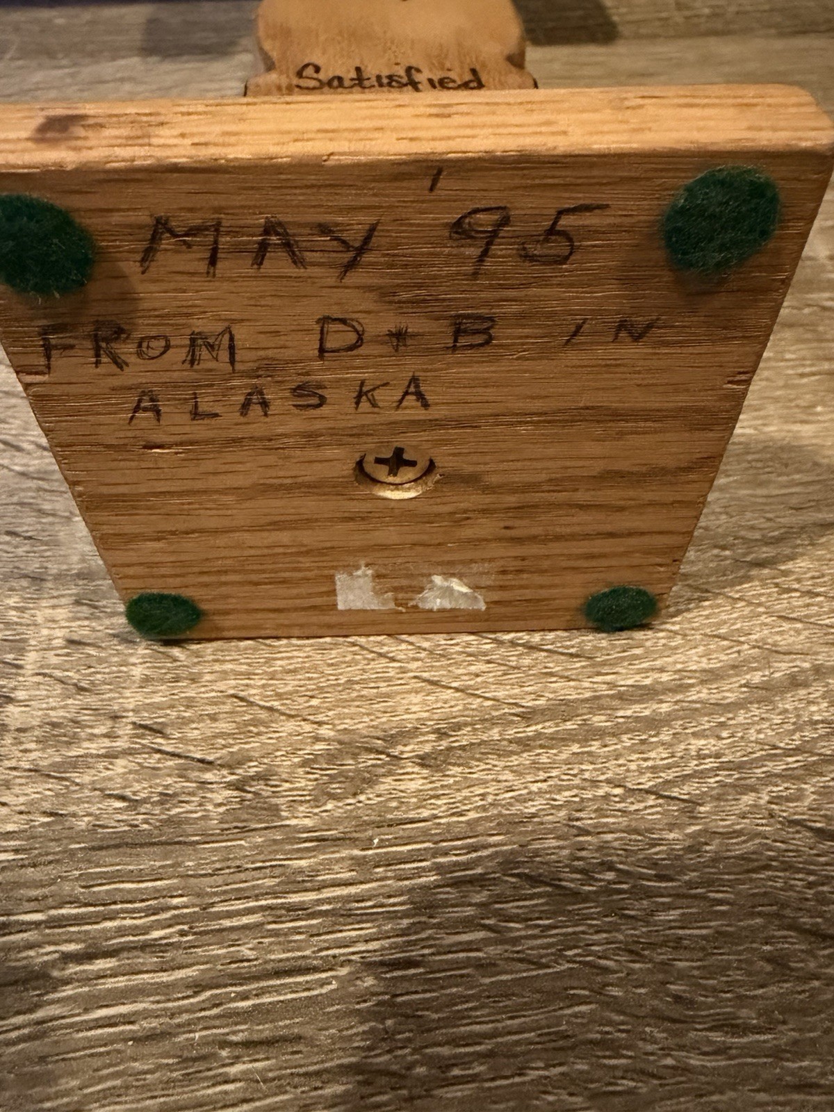 VTG 1992 Tlingit Hand Carved Painted Totem Pole Alaska, Native American 9"