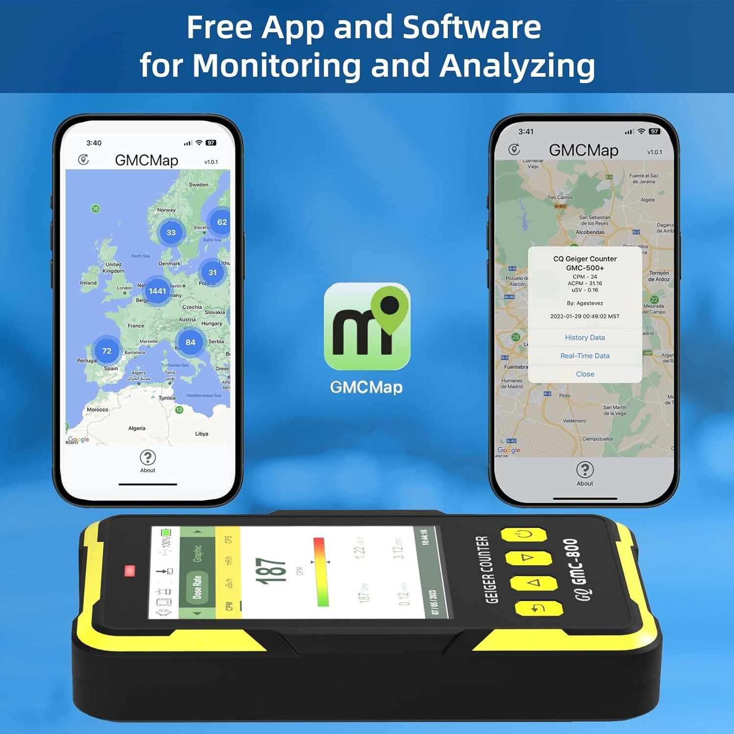 GQ GMC-800 Nuclear Radiation Detector USA Design Product US National Standard