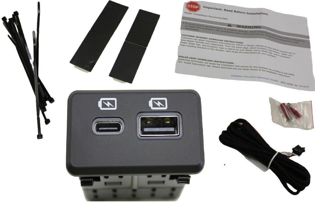 Nissan Rear USB Charging Ports T99Q76LB0B Phone Charge OEM Factory