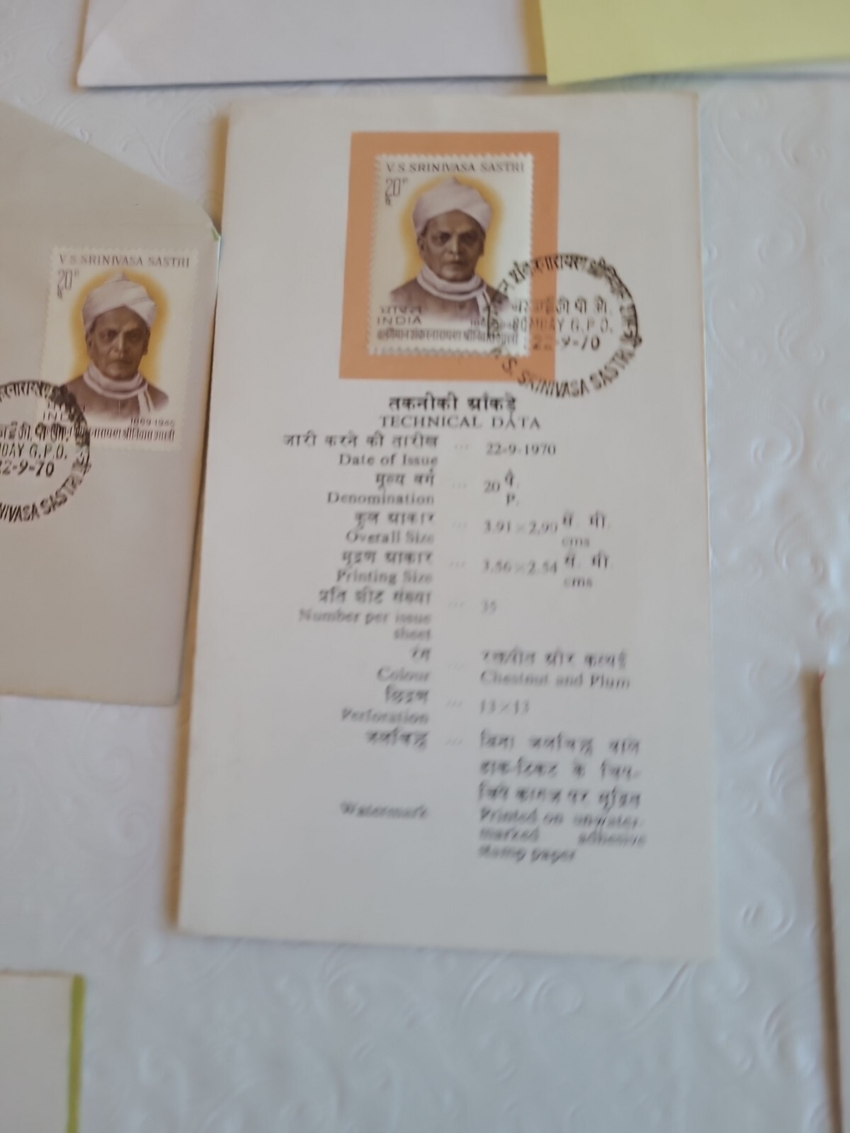 APC 1645 India Philatelic Covers with country writeup of the stamps