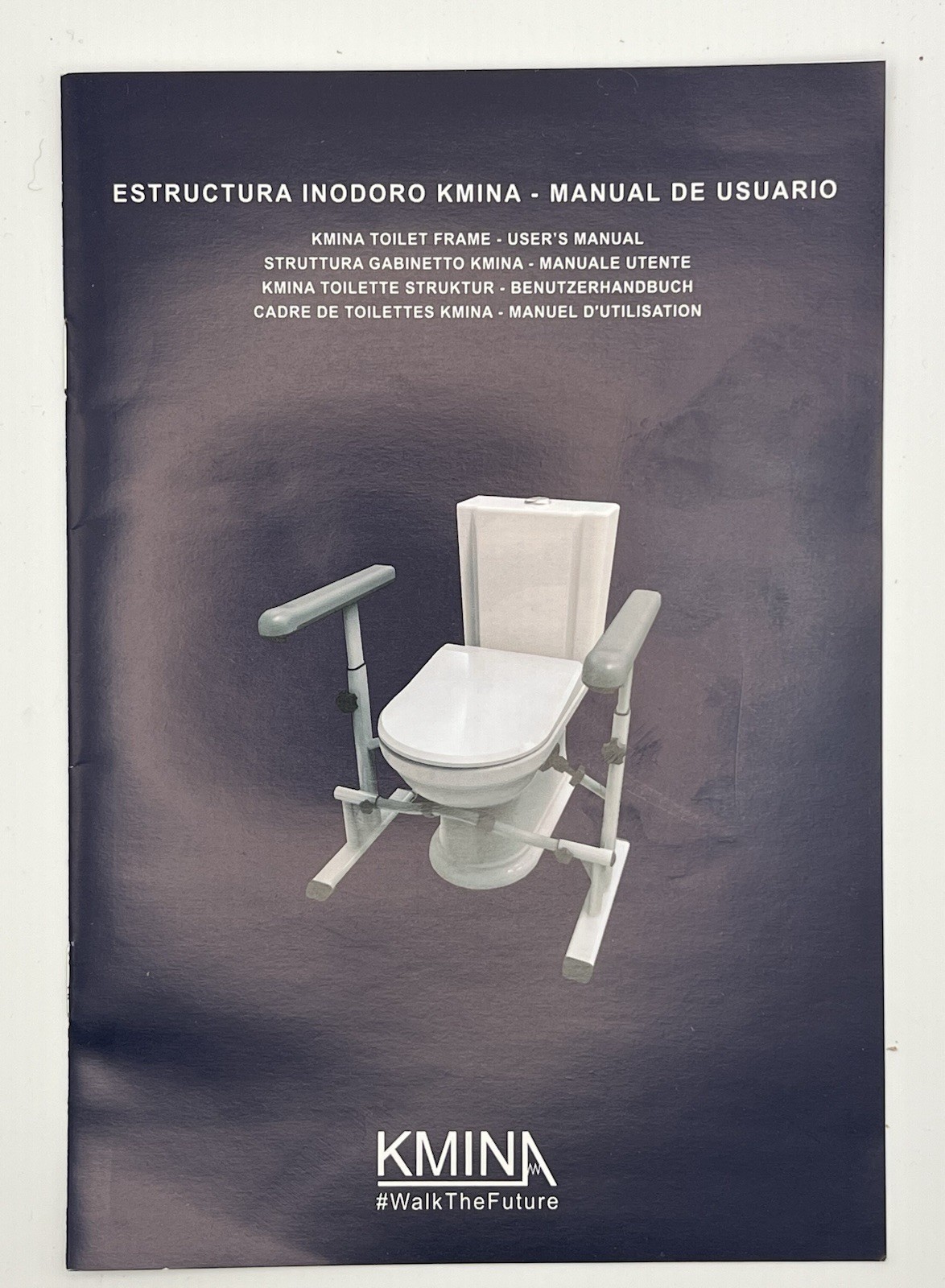 KMINA Toilet Safety Rails Frame with Grab Bars White. New In Box Never Assembled