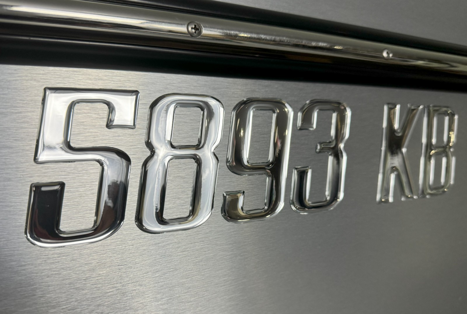 Chrome Boat Registration Numbers Letters 3D Raised Domed Marine Decals