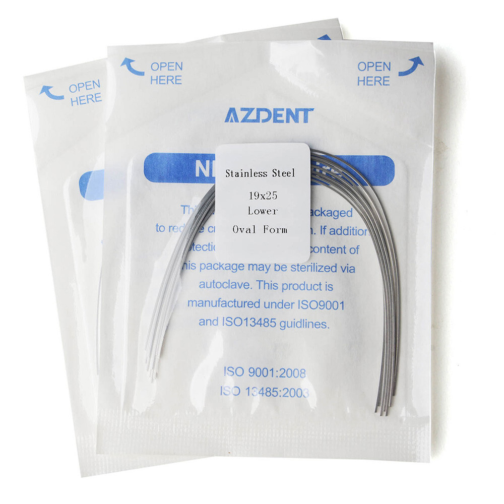 AZDENT Dental Orthodontic Stainless Steel Rectangular Arch Wires Ovoid Form