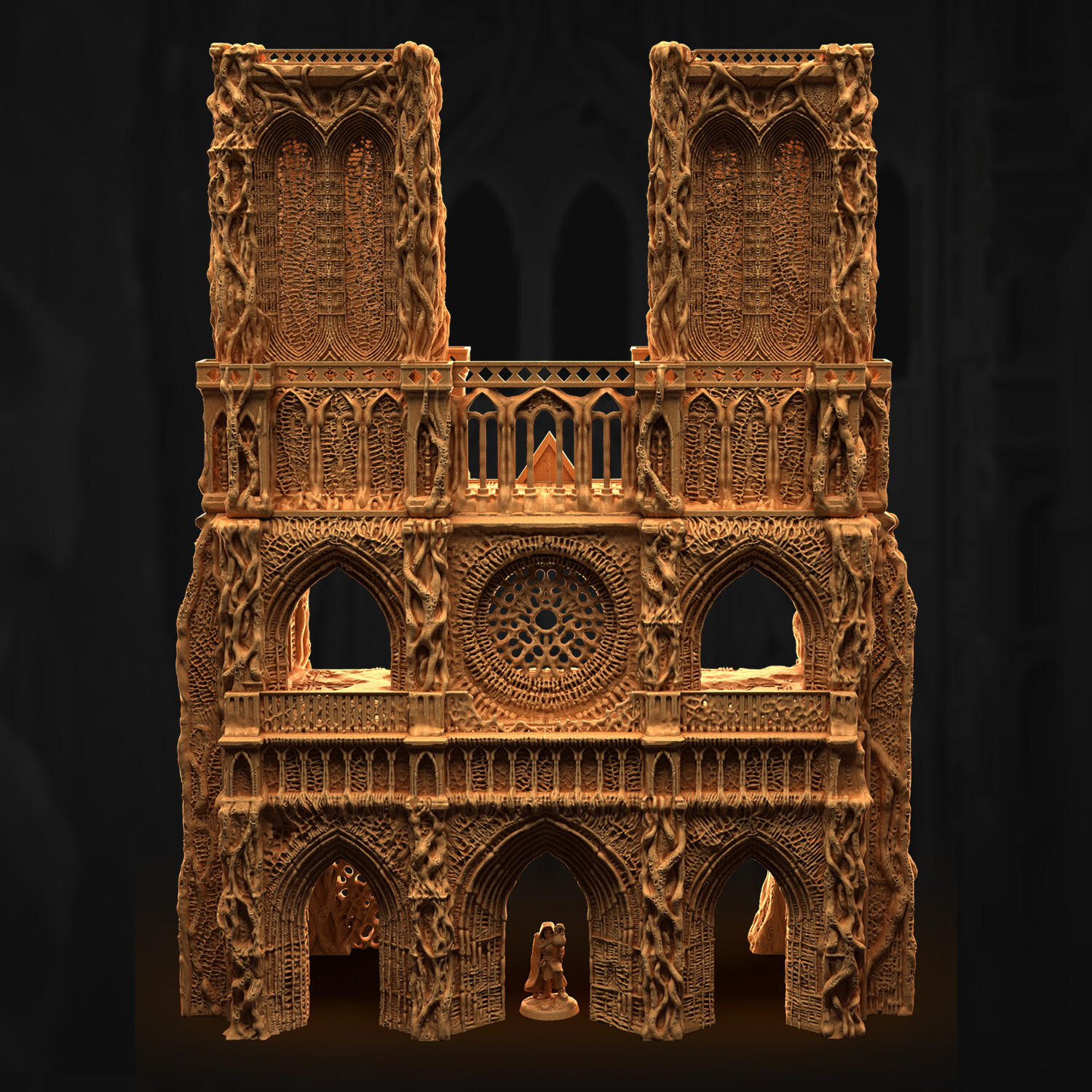 Tabletop Terrain - Wargaming Terrain - Sunless Lands Cathedral - Front