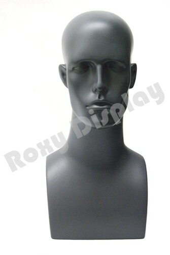 2PCS Male Fiberglass Mannequin Head Bust Wig Hat Jewelry Display #PS-EraG X2