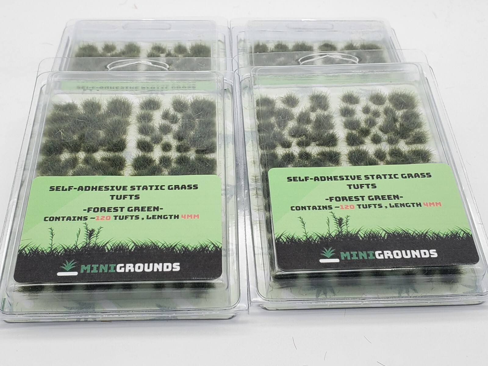 4mm Forest Green Static Grass Tufts for Wargaming Bases