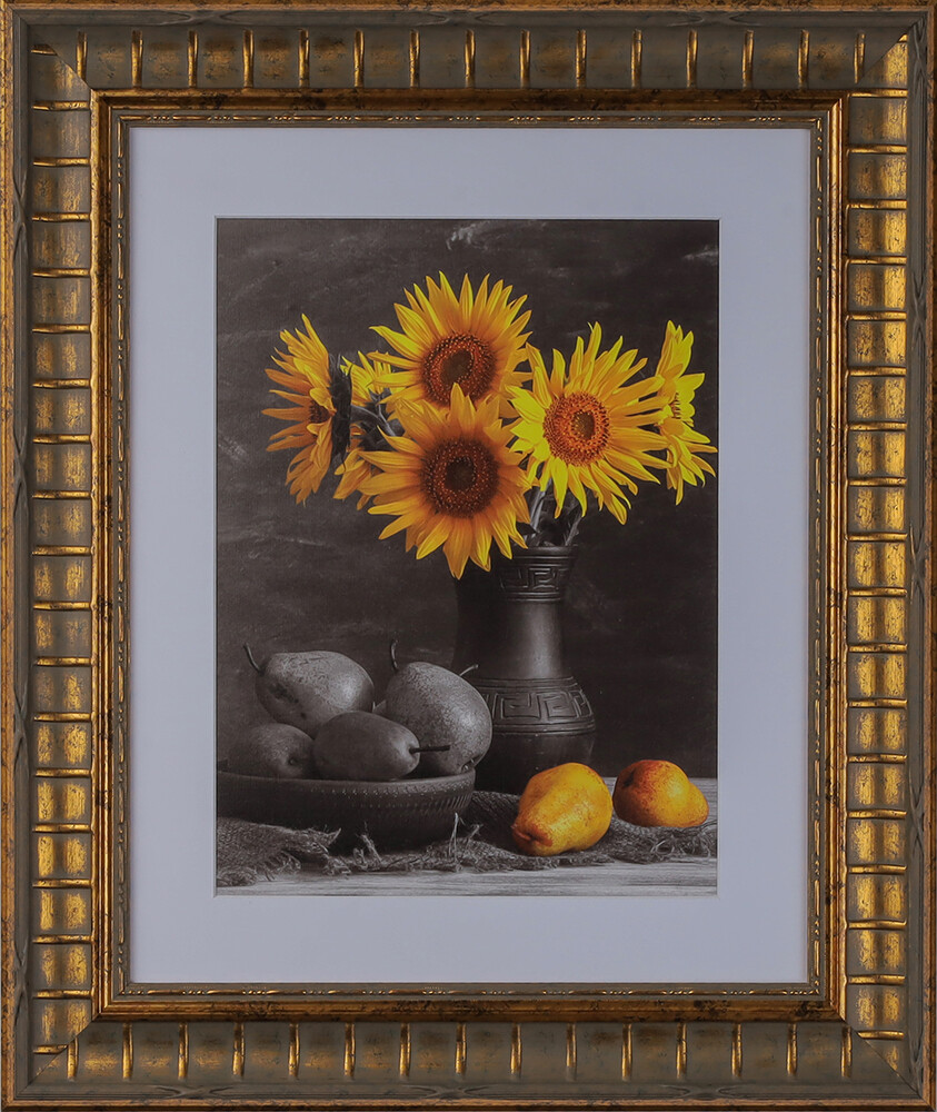 Custom Matted Picture Poster Frame & Mat 3" Gold French Ornat 1946 16x20 24x36